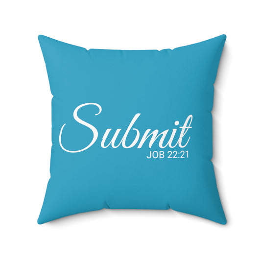 Scripture Submit Job 22:21 Bible Verse Throw Pillow
