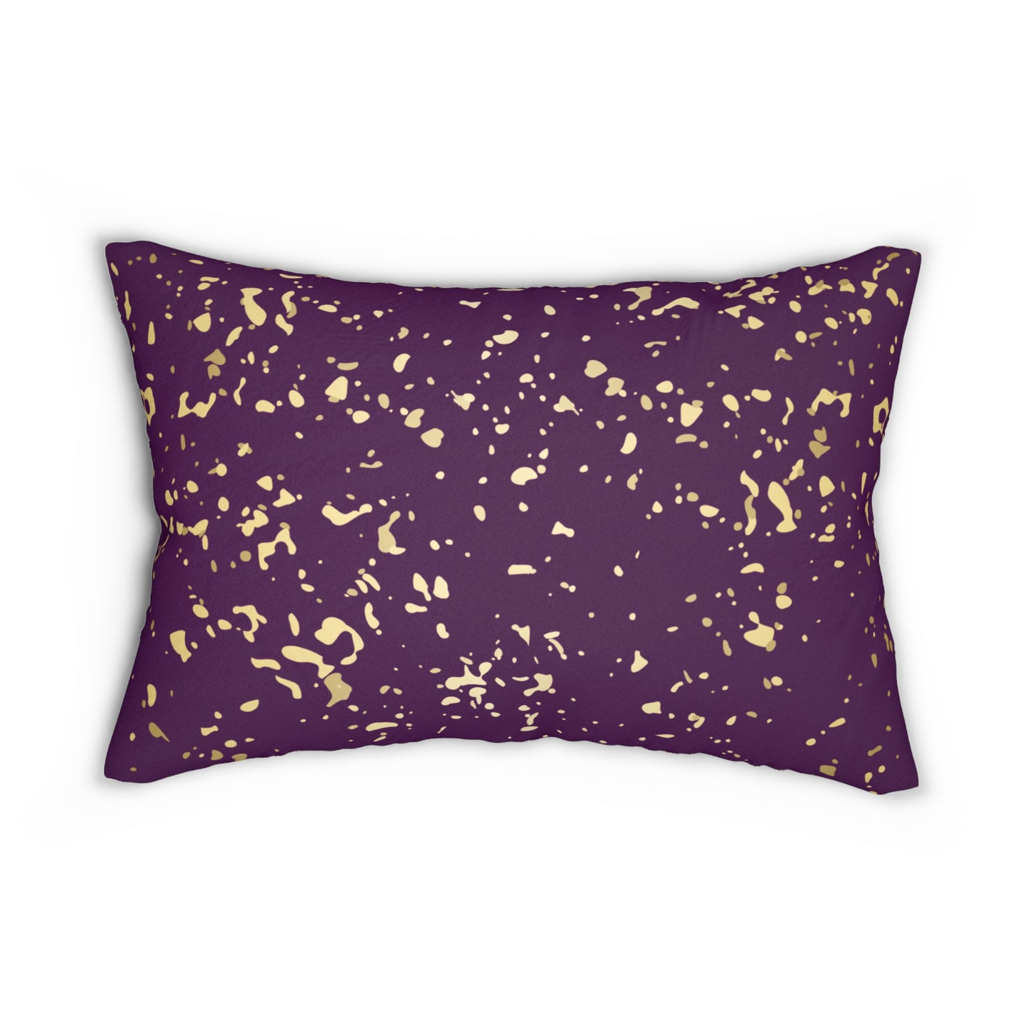 Eggplant and Gold Flakes Accent Pillow