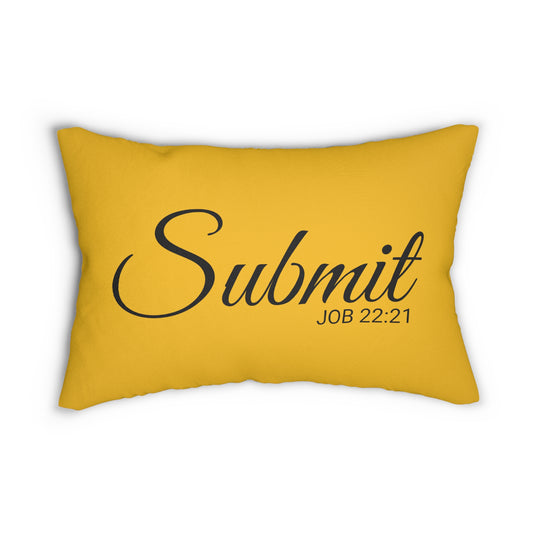 Scripture Submit Job 22:21 Bible Verse Accent Pillow