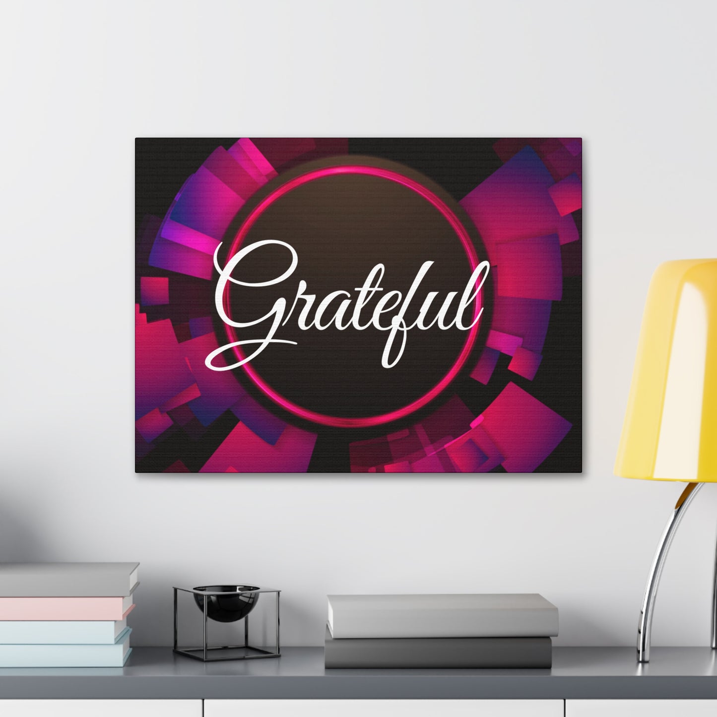 Christian Wall Art: Grateful (Wood Frame Ready to Hang)