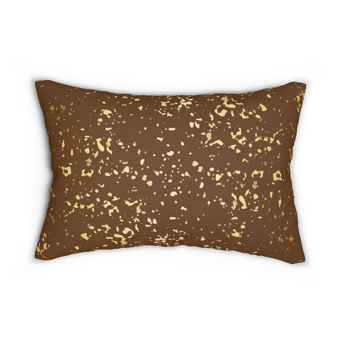 Brown and Gold Flake Accent Pillow