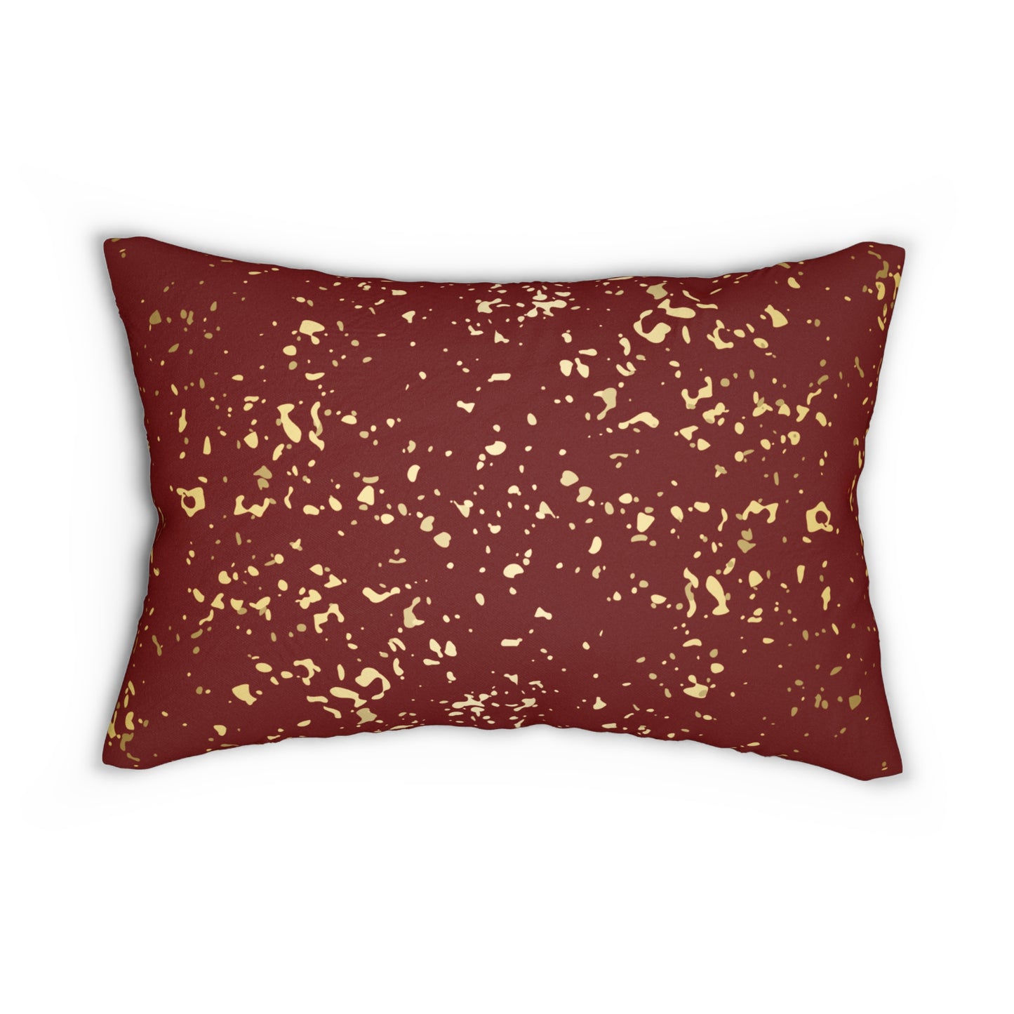 Maroon and Gold Flakes Accent Pillow
