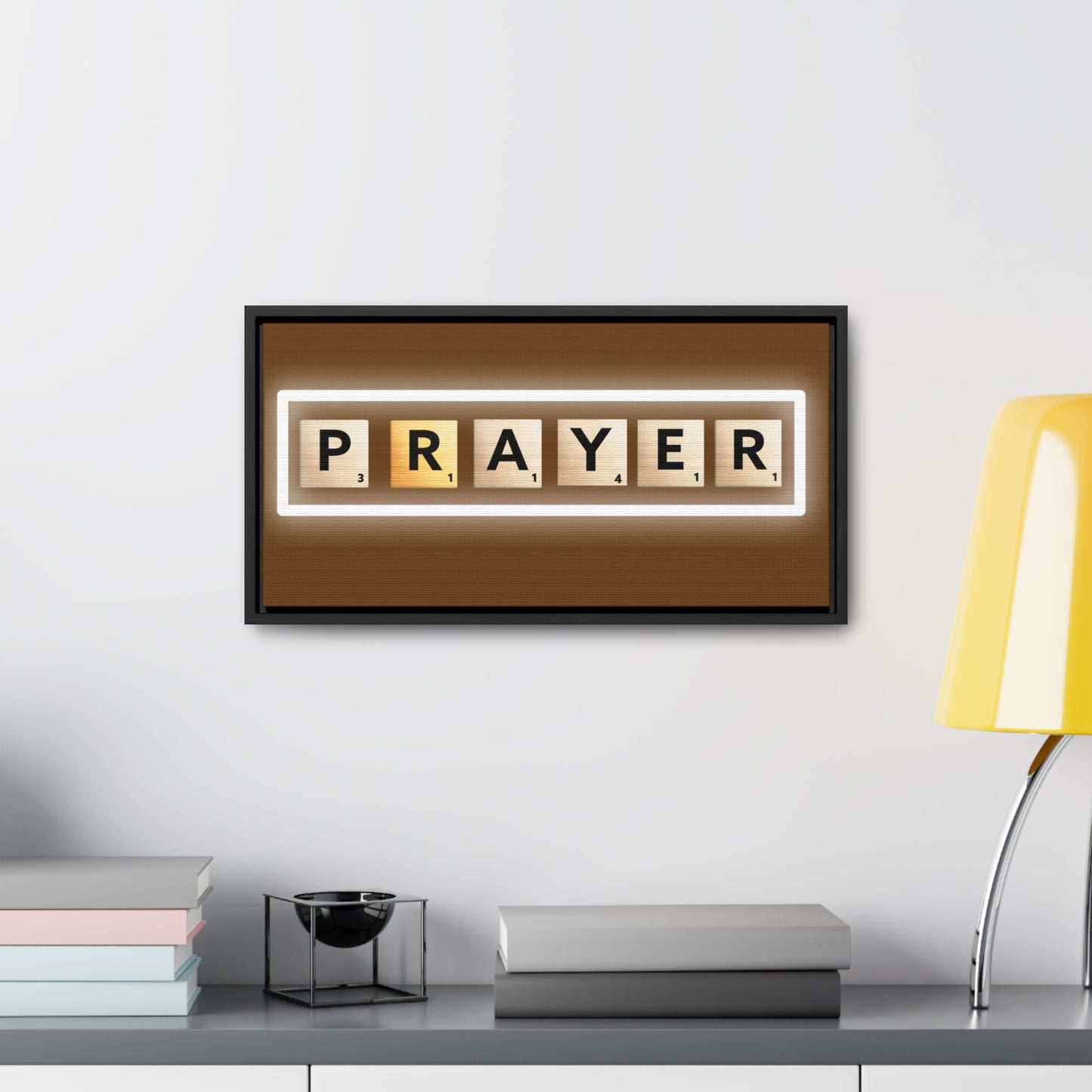 Christian Wall Art: Prayer (Floating Frame)