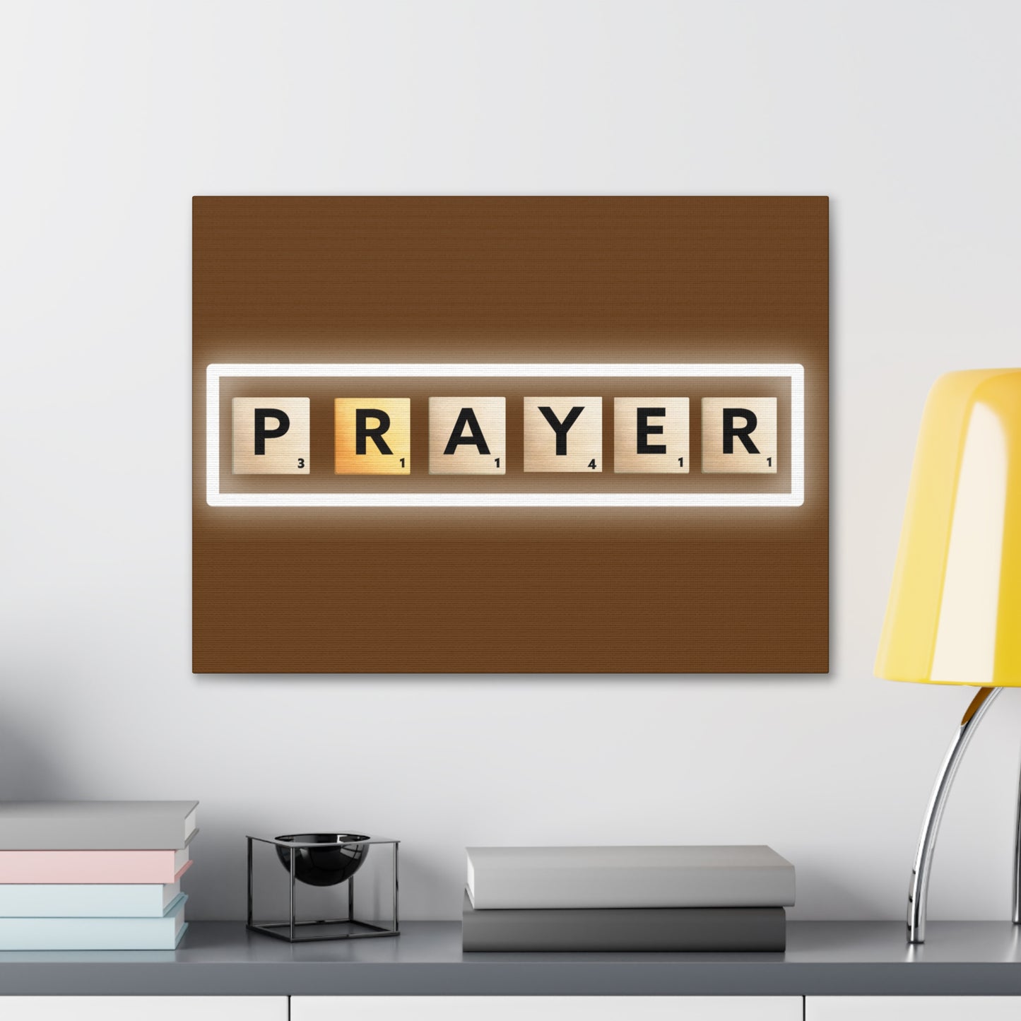 Christian Wall Art: Prayer (Wood Frame Ready to Hang)