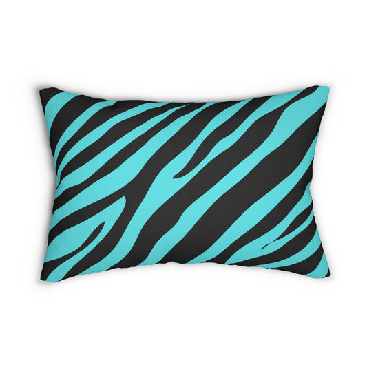 Zebra Print (Dual) Turquoise Accent Pillow