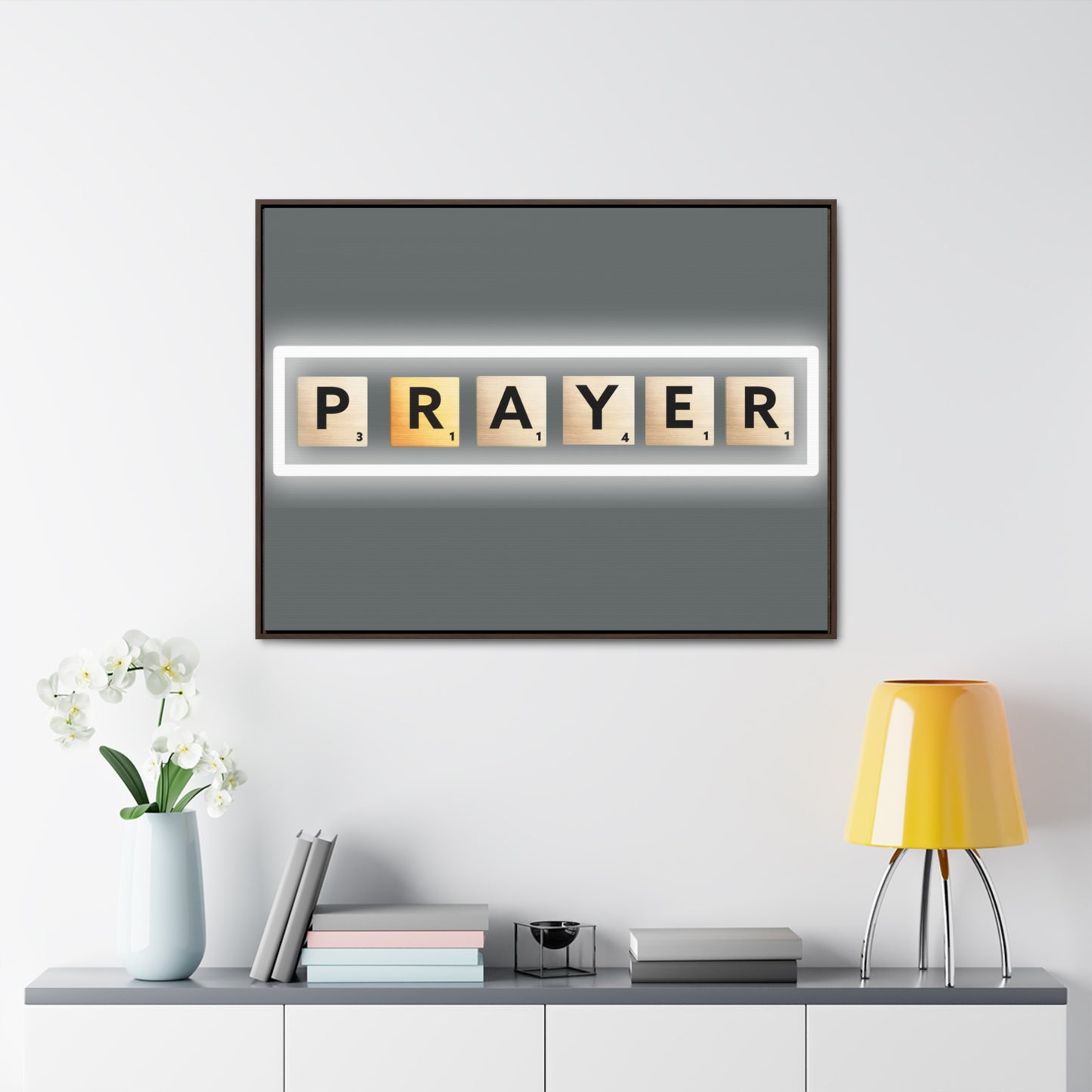 Christian Wall Art: Prayer (Floating Frame)