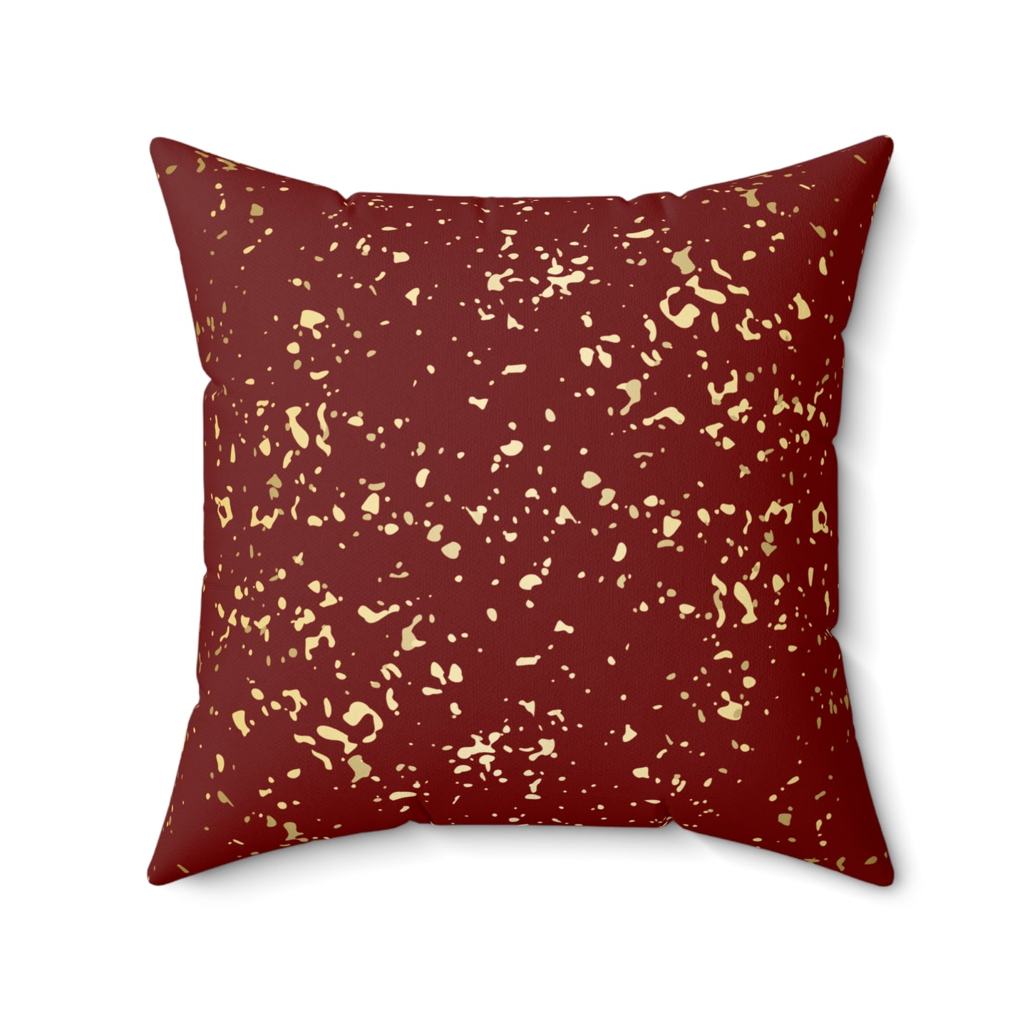 Maroon and Gold Flakes Throw Pillow