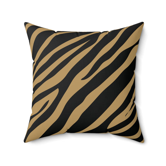 Zebra Print Lt. Brown Throw Pillow