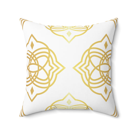 Geometric Indian Pattern Throw Pillow