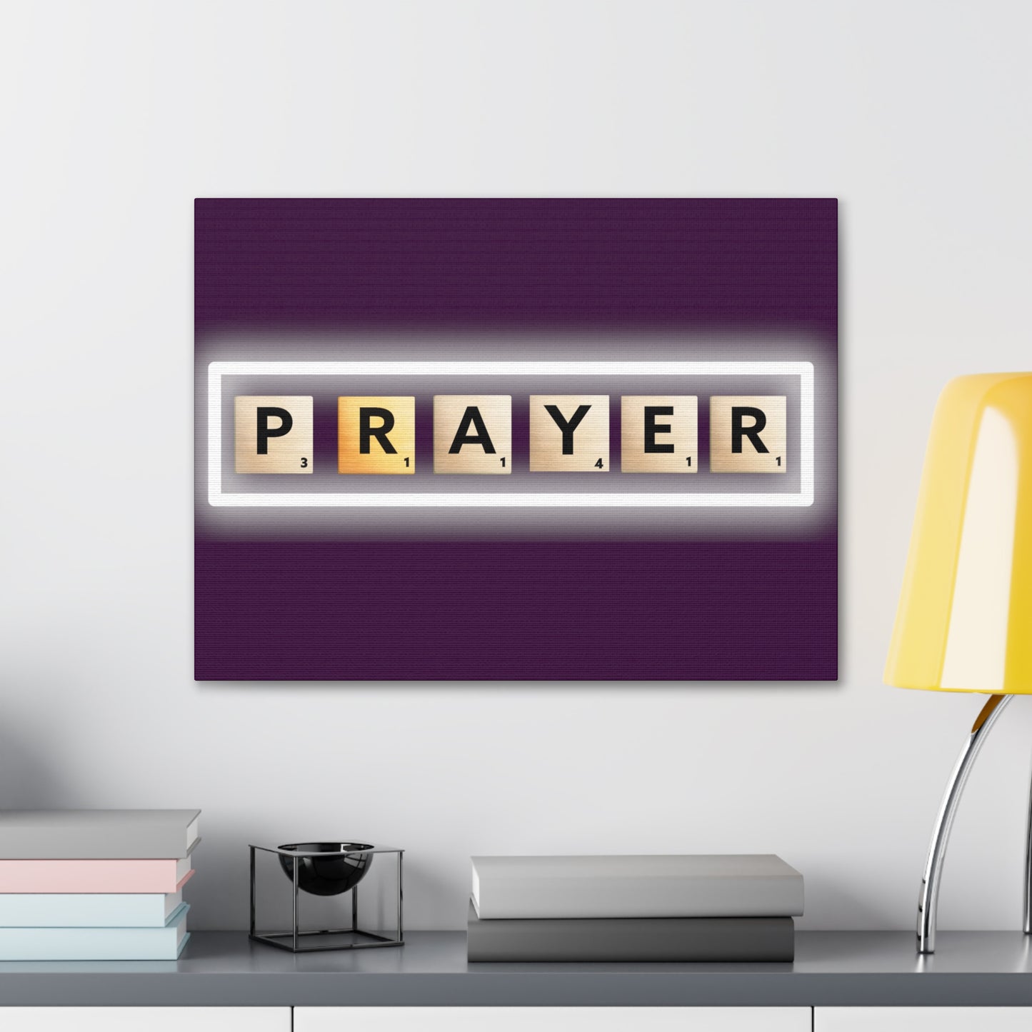 Christian Wall Art: Prayer (Wood Frame Ready to Hang)