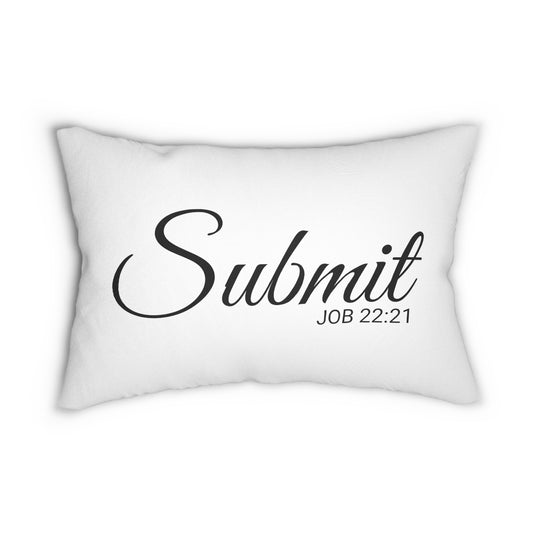 Scripture Submit Job 22:21 Bible Verse Accent Pillow