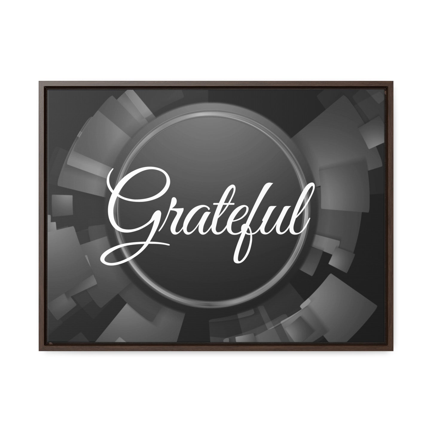 Christian Wall Art: Grateful (Floating Frame)