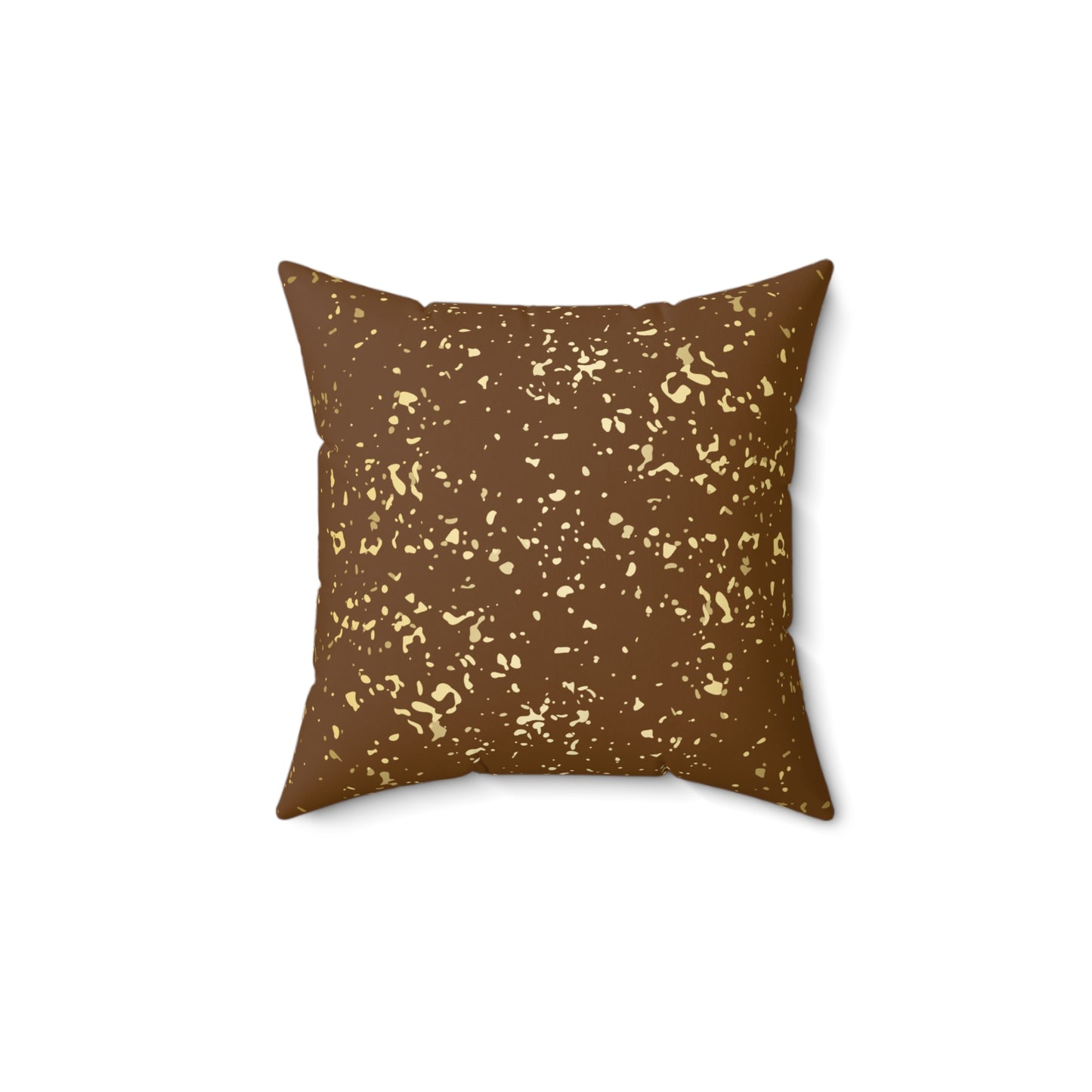 Brown and Gold Flake Throw Pillow