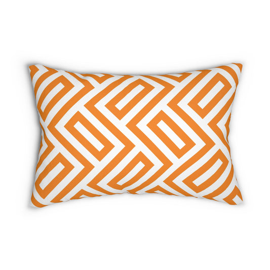 Burnt Orange Geometric Accent Pillow