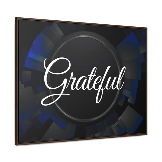 Christian Wall Art: Grateful (Floating Frame)