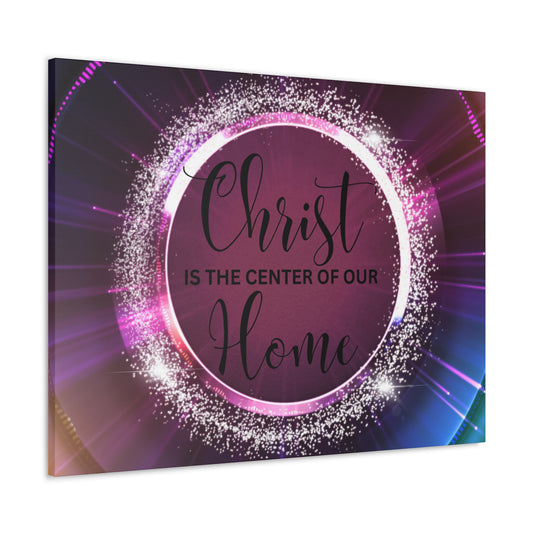Christian Wall Art: Christ Is the Center of Our Home (Wood Frame Ready To Hang)