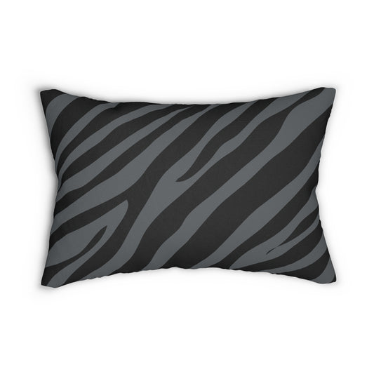 Zebra Print Gray Accent Pillow