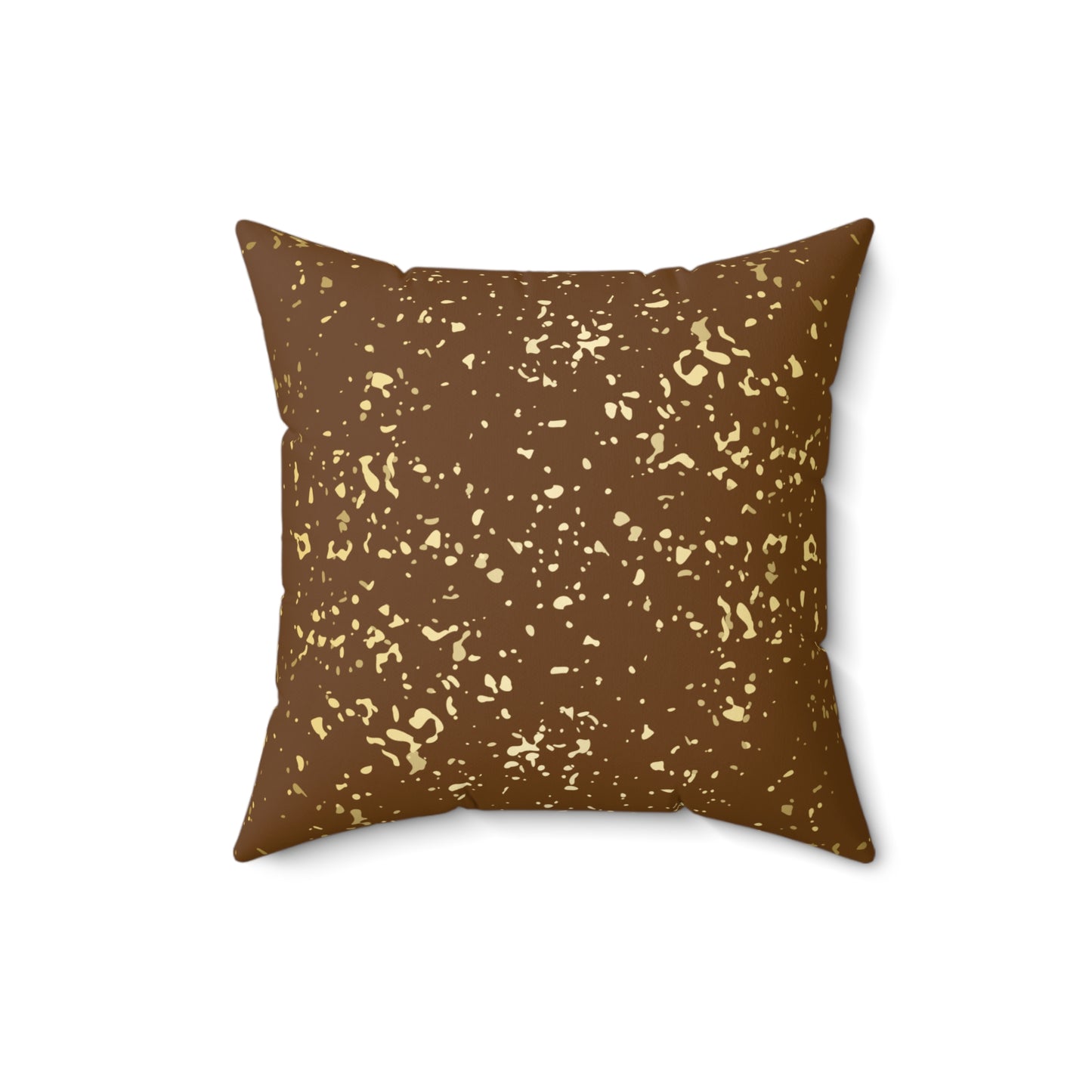 Brown and Gold Flake Throw Pillow