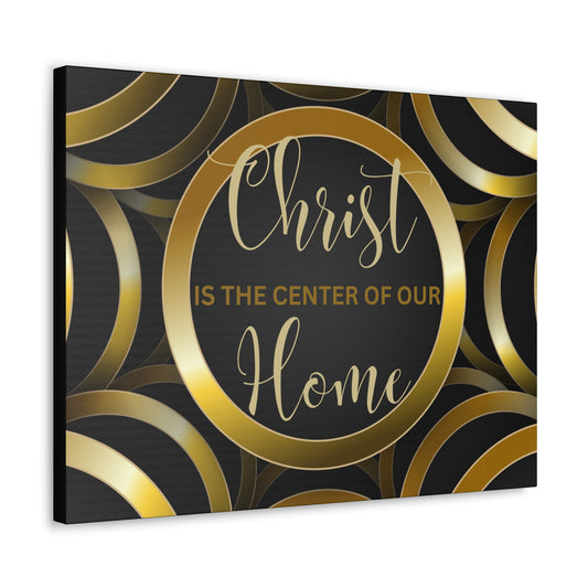 Christian Wall Art: Christ Is the Center of Our Home (Wood Frame Ready to Hang)