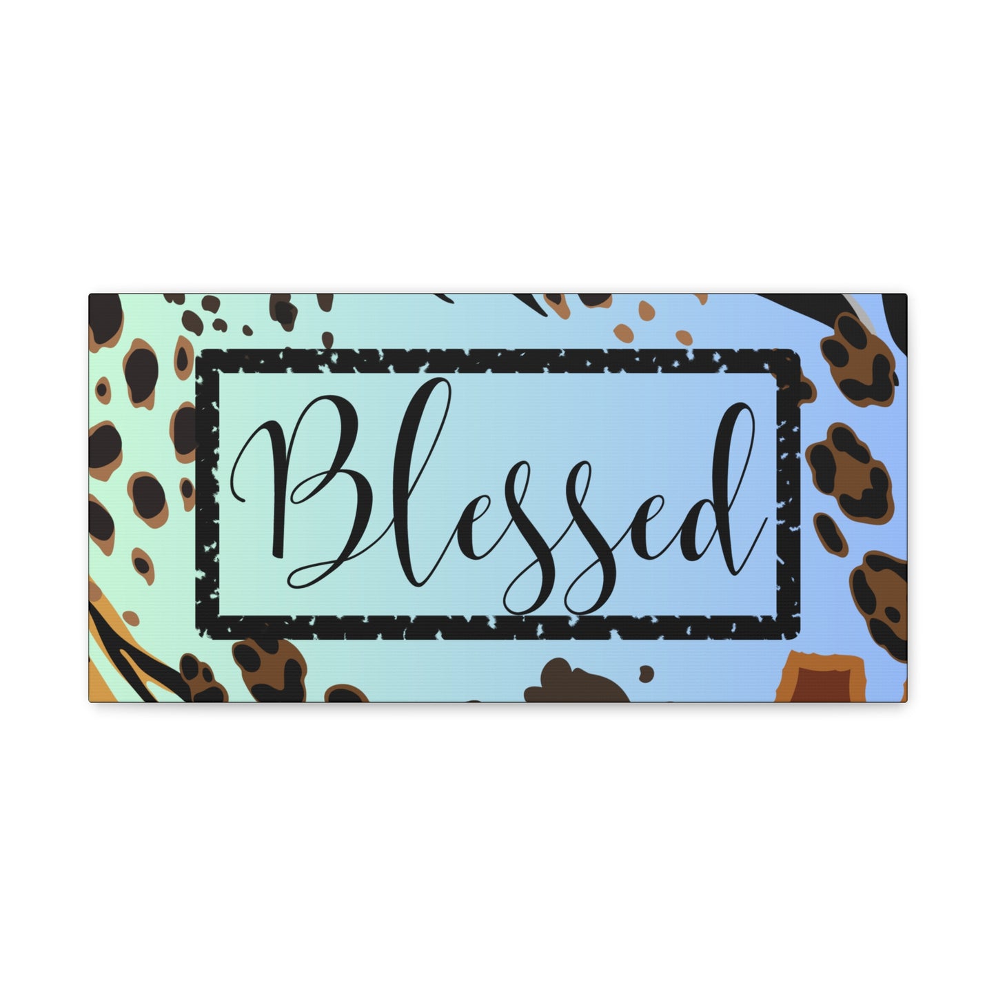 Christian Wall Art: Blessed (Wood Frame Ready to Hang)