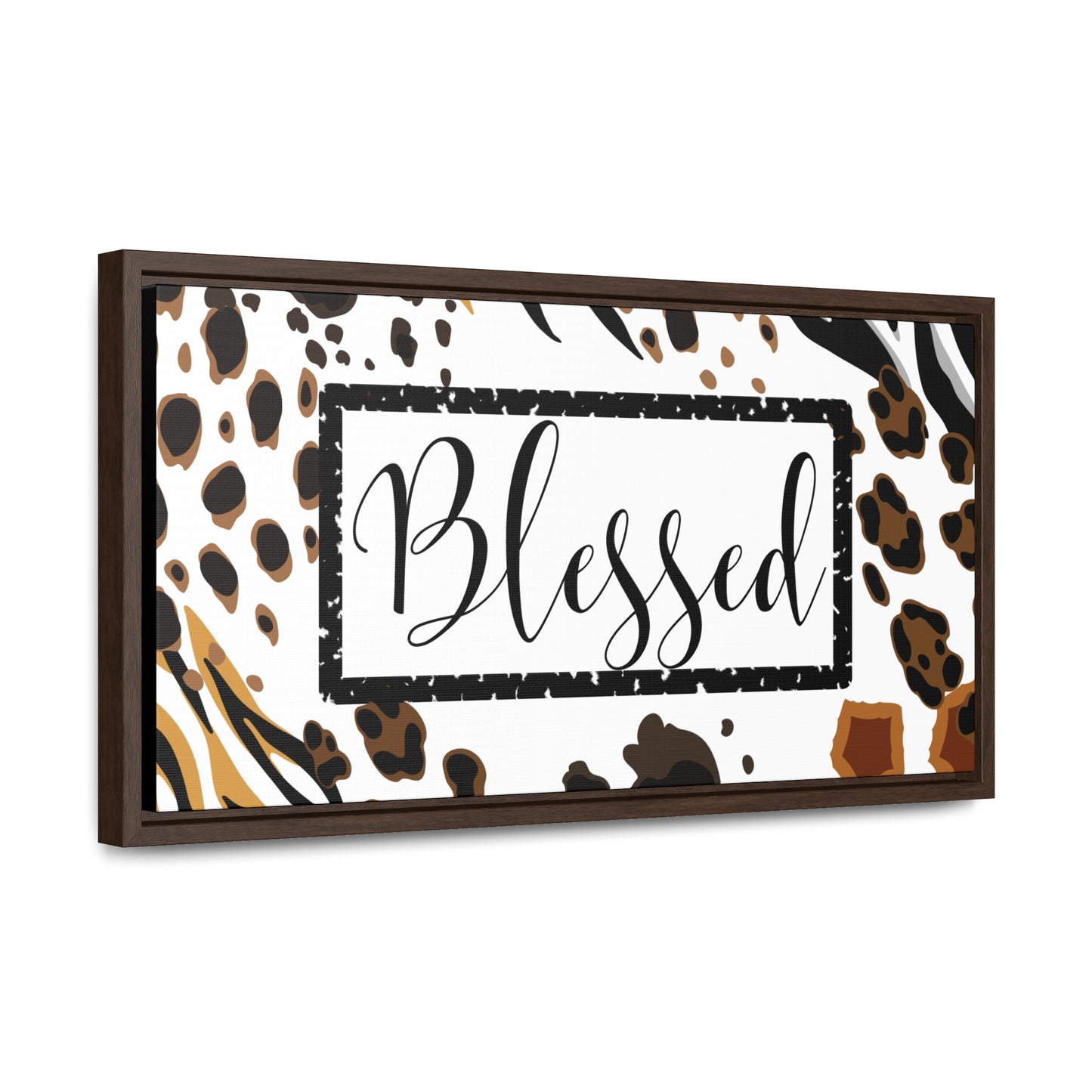 Christian Wall Art: Blessed (Floating Frame)