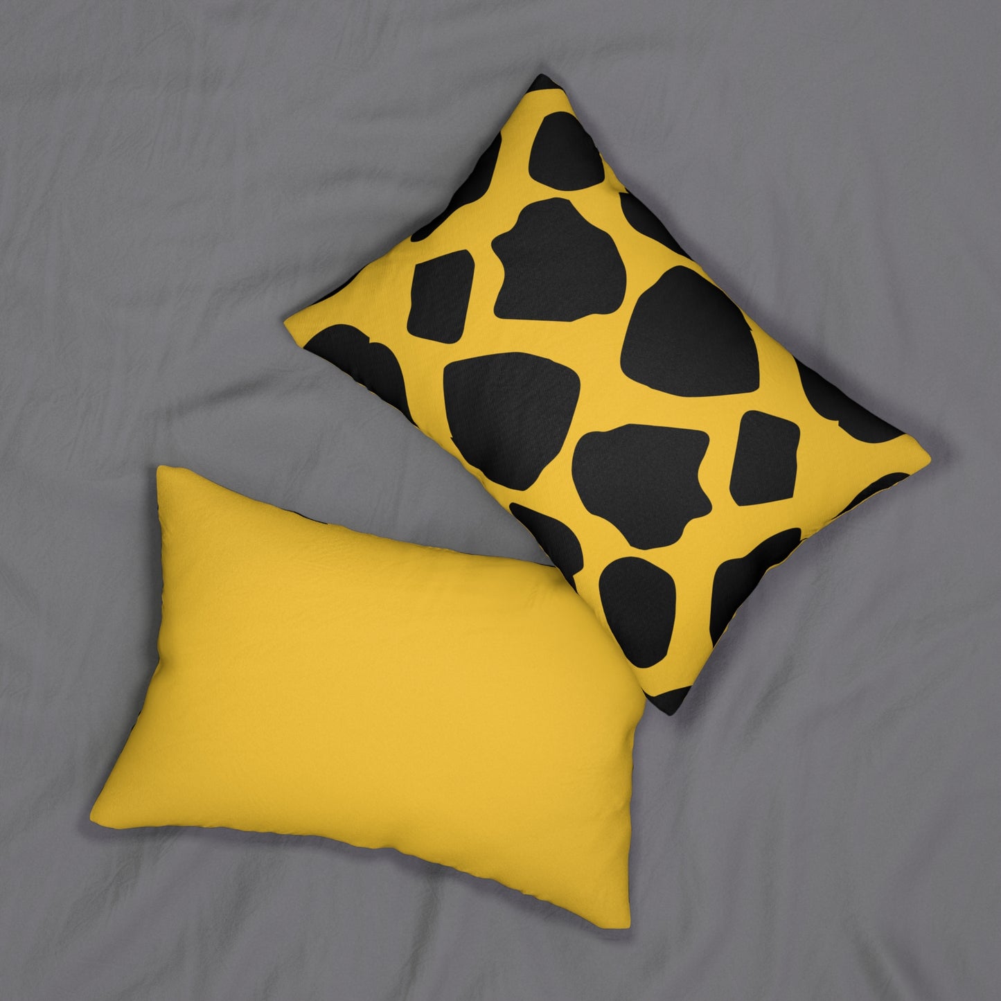 Cow Print (Dual) Gold Accent Pillow