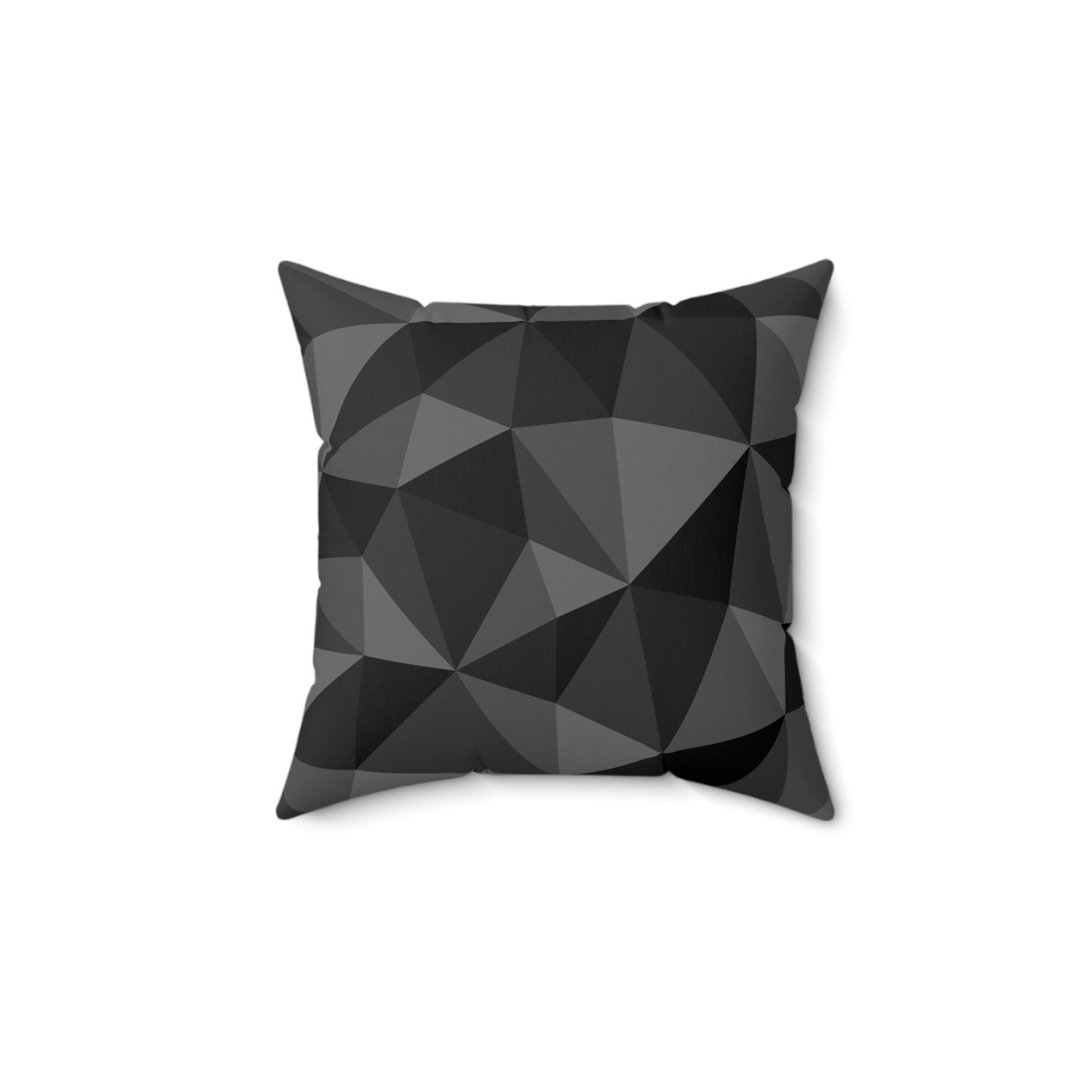 Black and Gray Abstract Throw Pillow