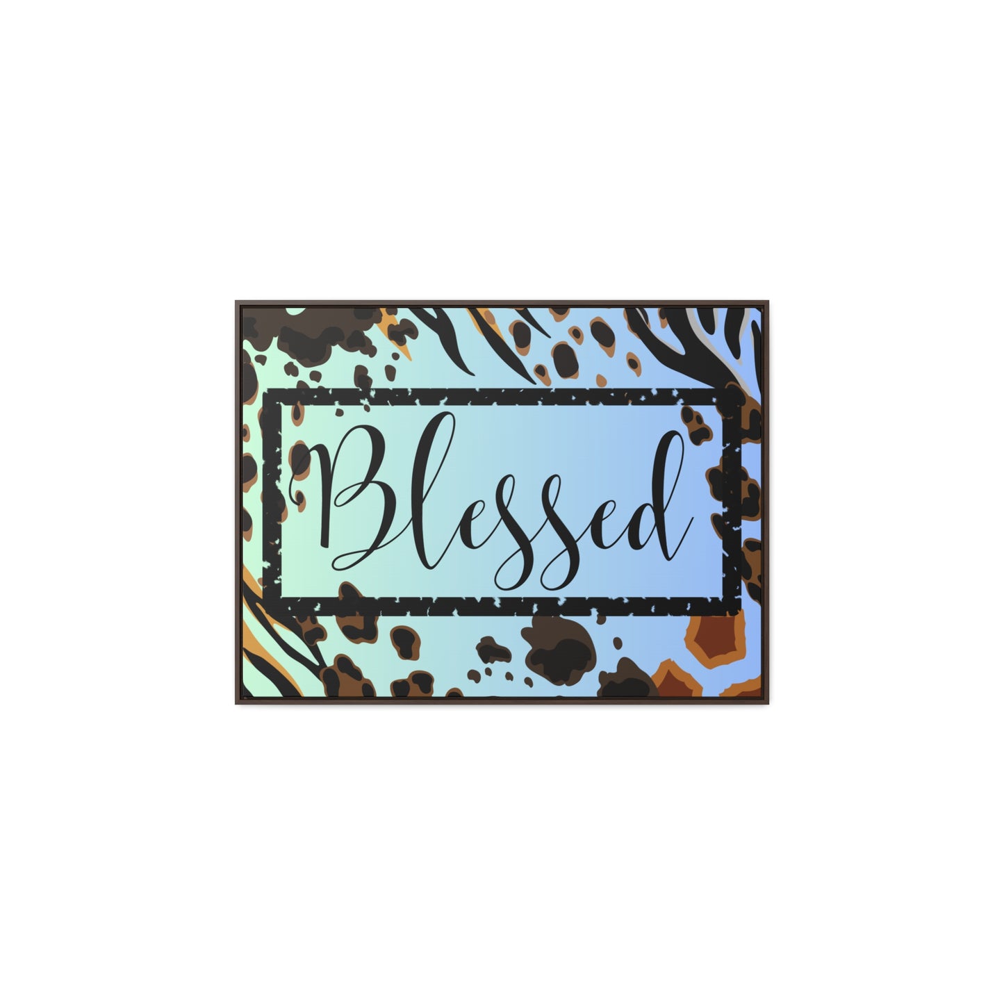 Christian Wall Art: Blessed (Floating Frame)