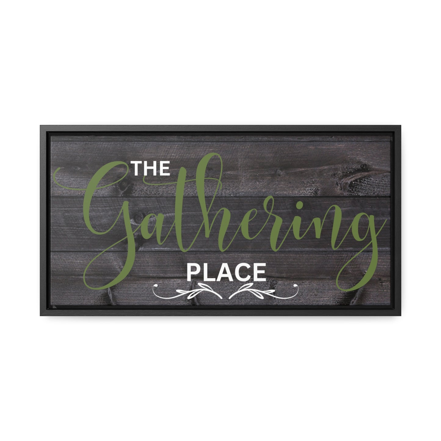 Christian Wall Art: The Gathering Place (Floating Frame)