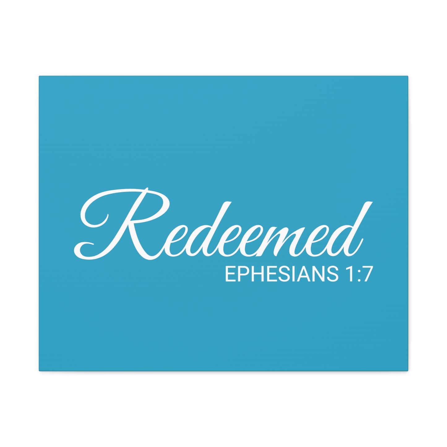 Christian Wall Art "Redeemed" Verse Ephesians 1:7 Ready to Hang Unframed