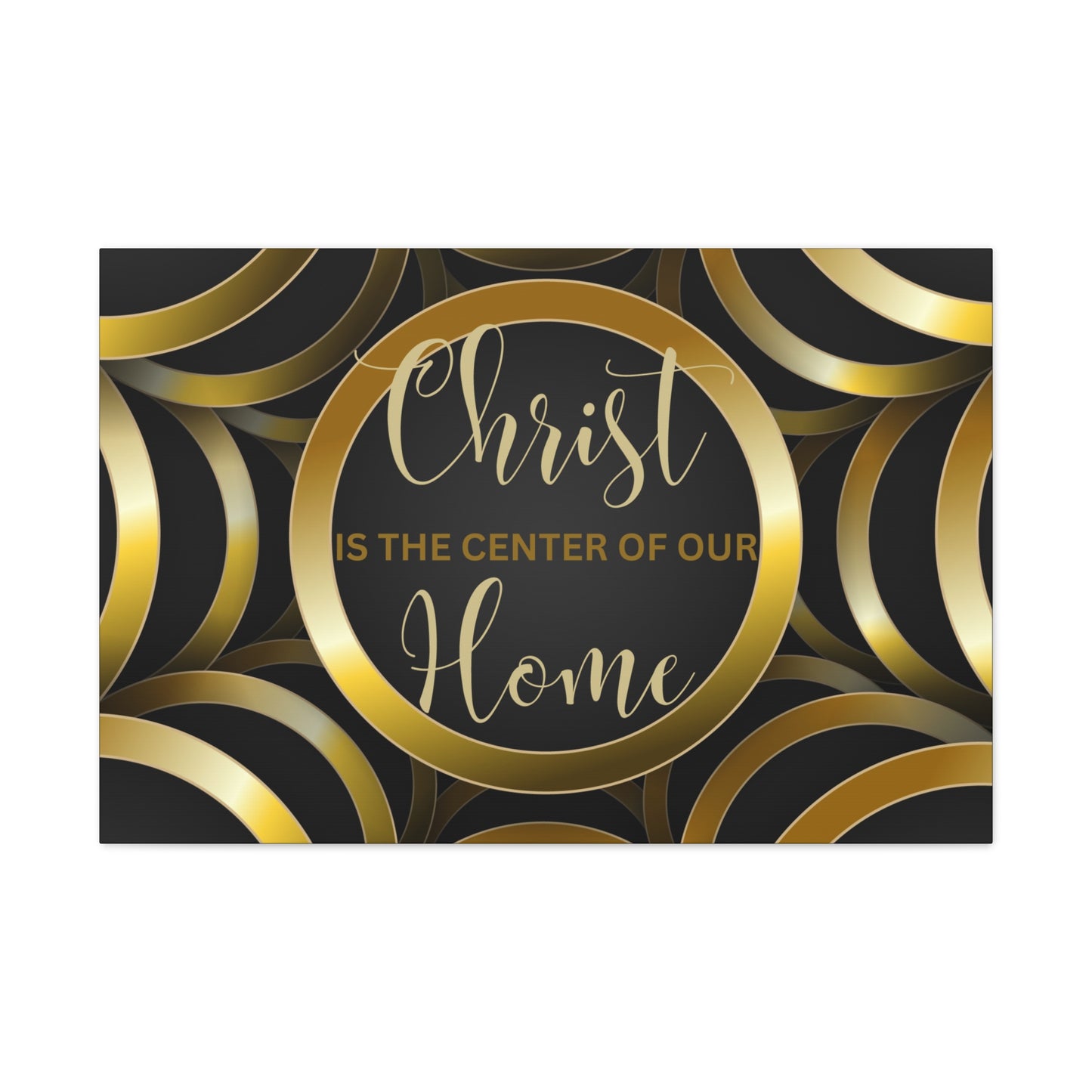 Christian Wall Art: Christ Is the Center of Our Home (Wood Frame Ready to Hang)