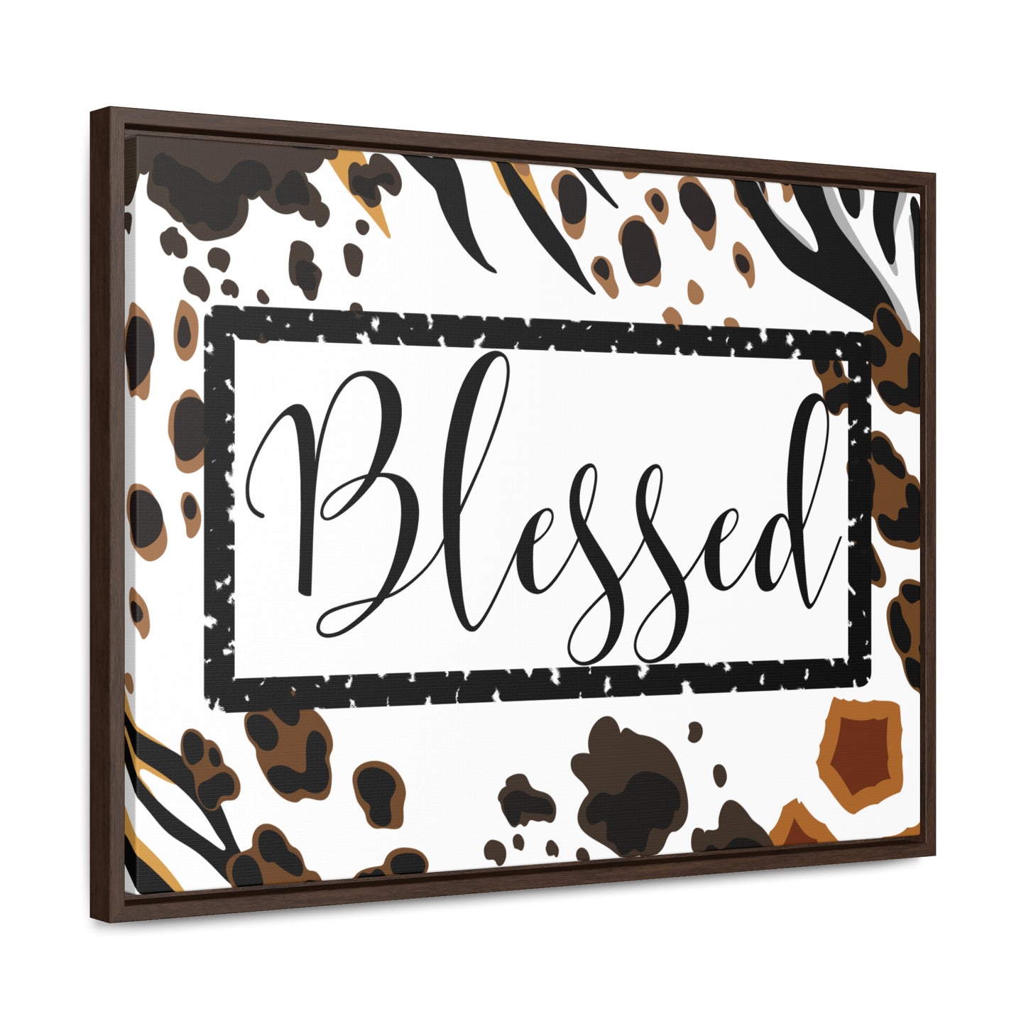 Christian Wall Art: Blessed (Floating Frame)