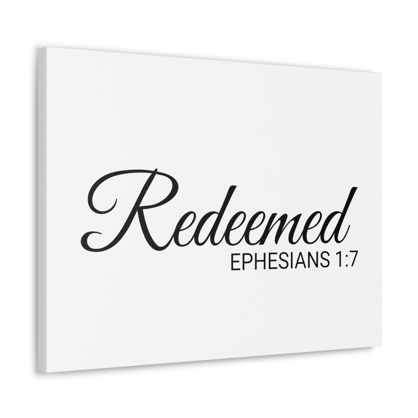 Christian Wall Art "Redeemed" Verse Ephesians 1:7 Ready to Hang Unframed