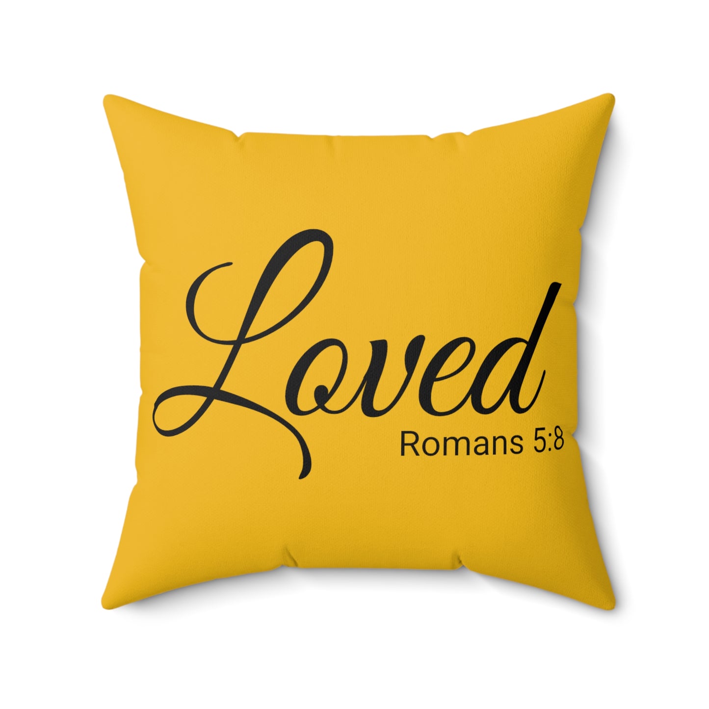 Scripture Loved Romans 5:8 Bible Verse Pillow