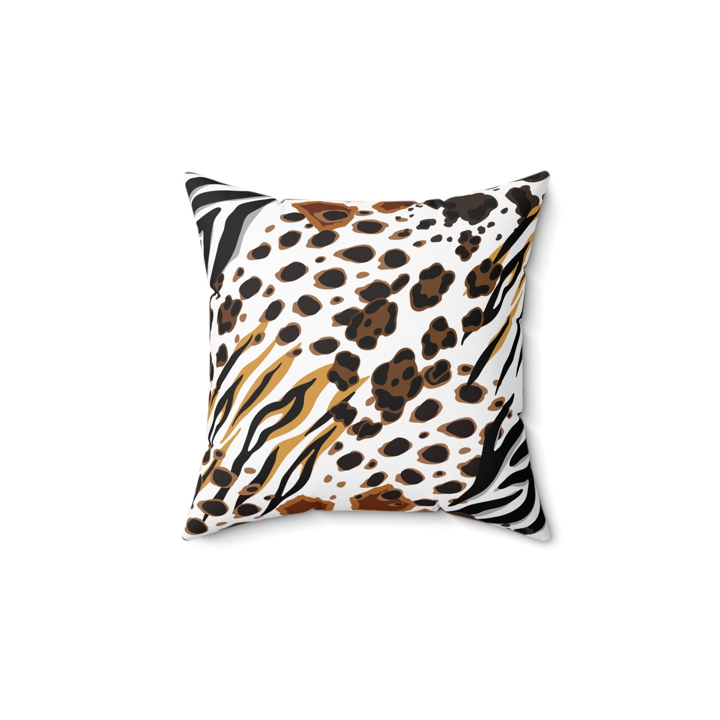 Animal Print (Dual) White Throw Pillow