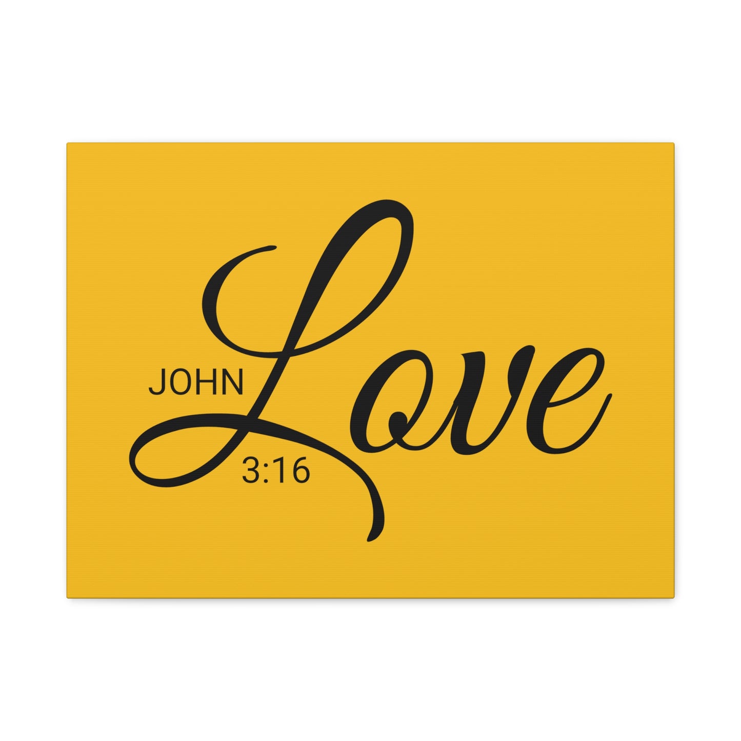 Christian Wall Art "Love" Verse John 3:16 Ready to Hang Unframed