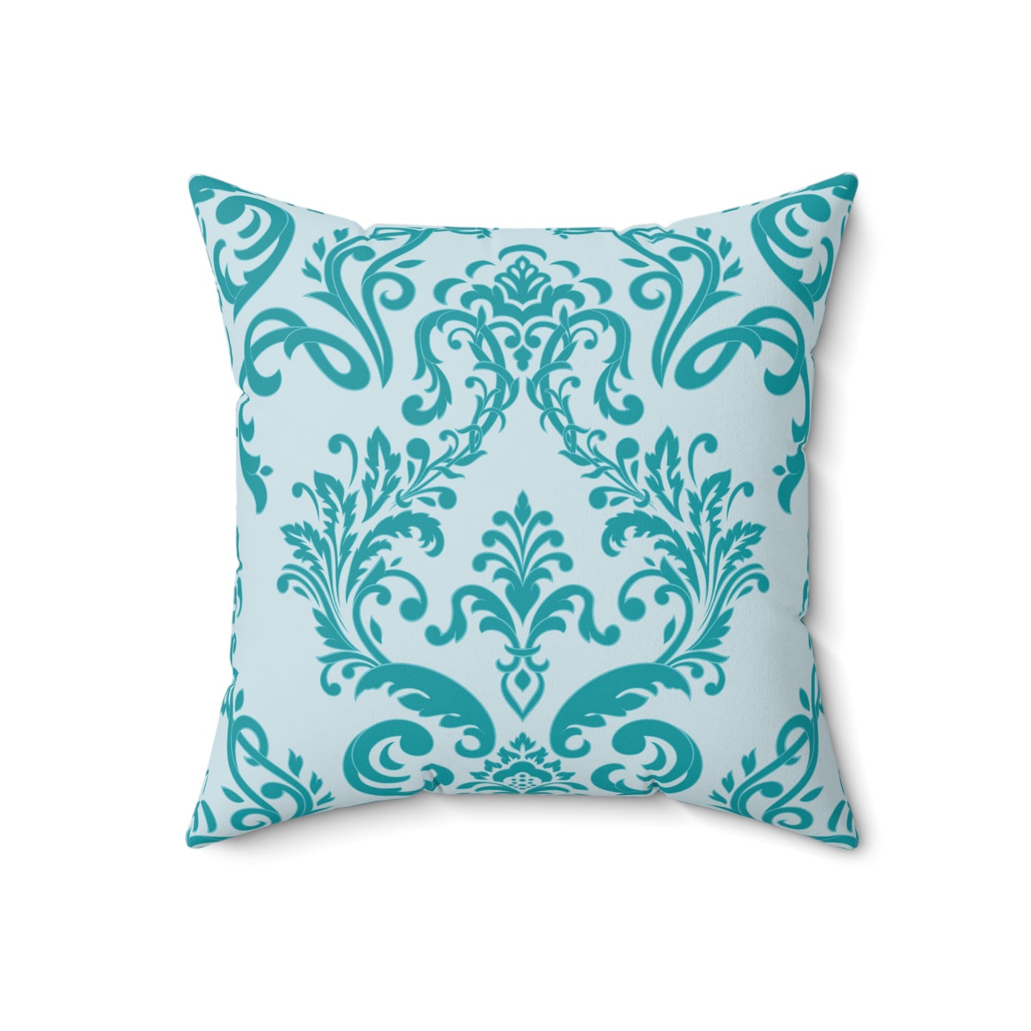 Paisley Turquoise and White Throw Pillow