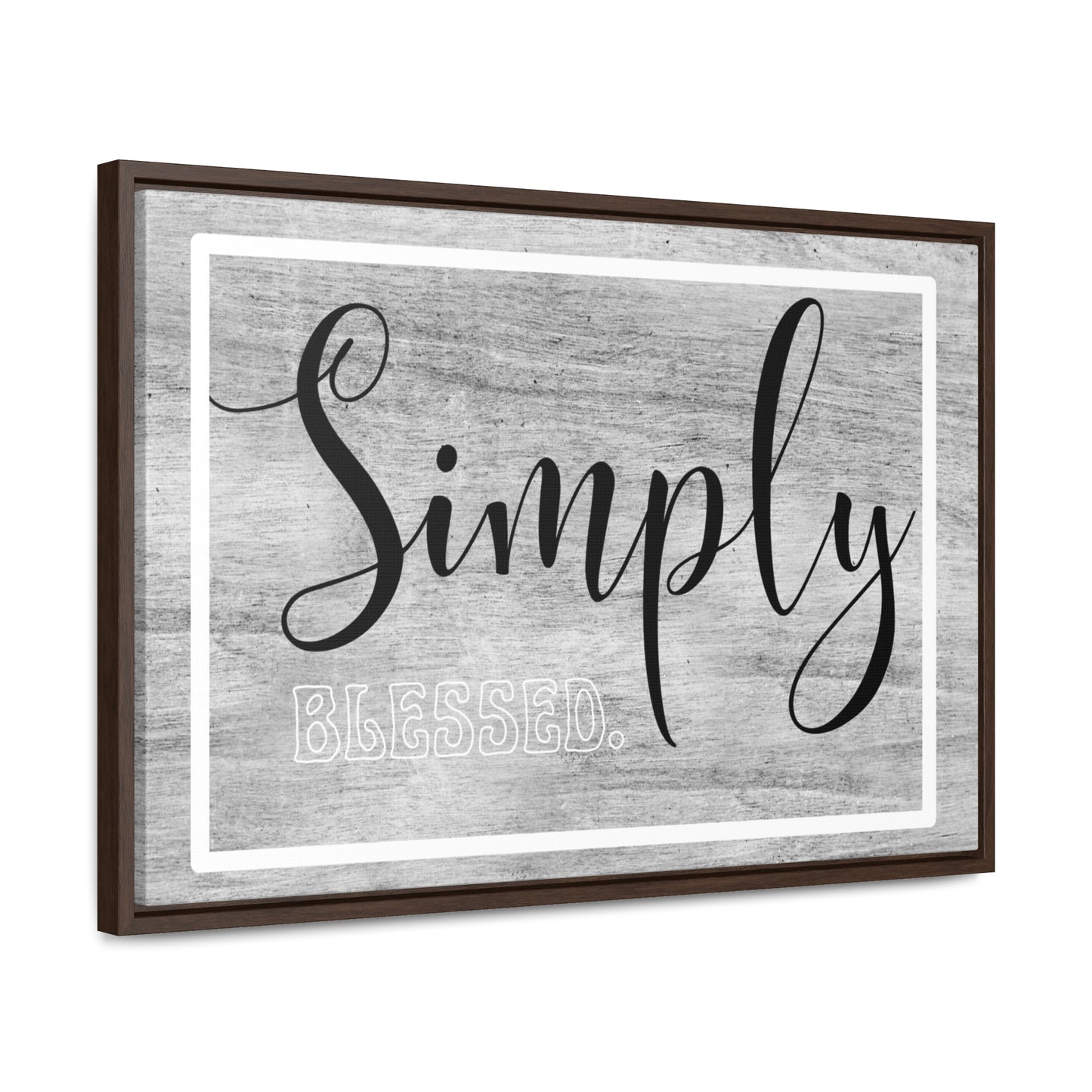 Christian Wall Art: Simply Blessed (Floating Frame)