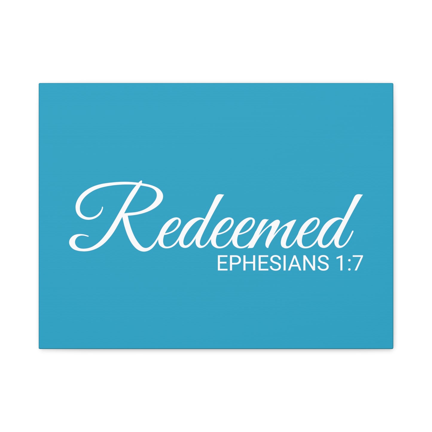 Christian Wall Art "Redeemed" Verse Ephesians 1:7 Ready to Hang Unframed