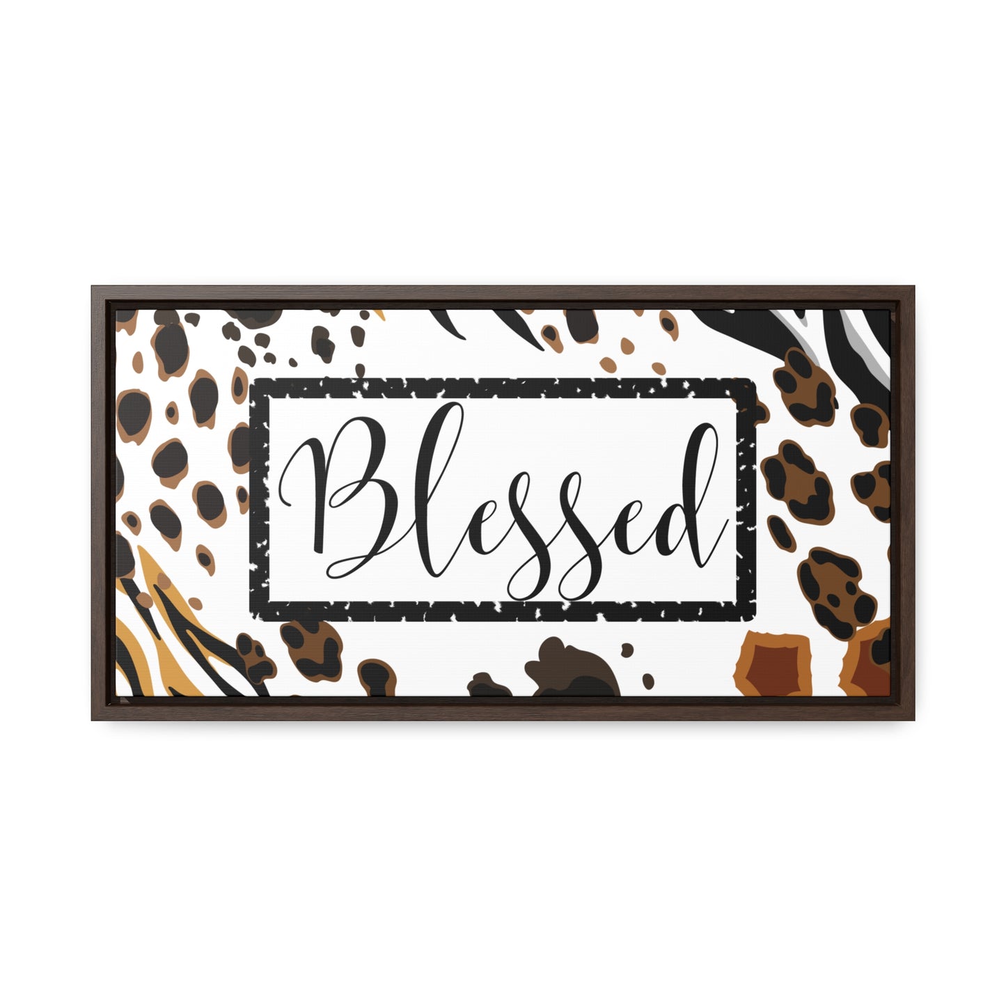 Christian Wall Art: Blessed (Floating Frame)