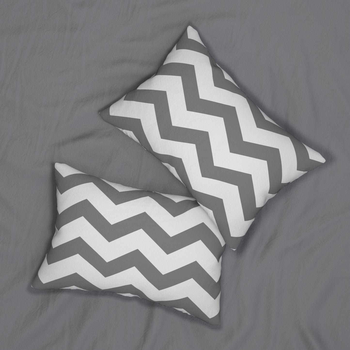 Chevron Gray and White Accent Pillow