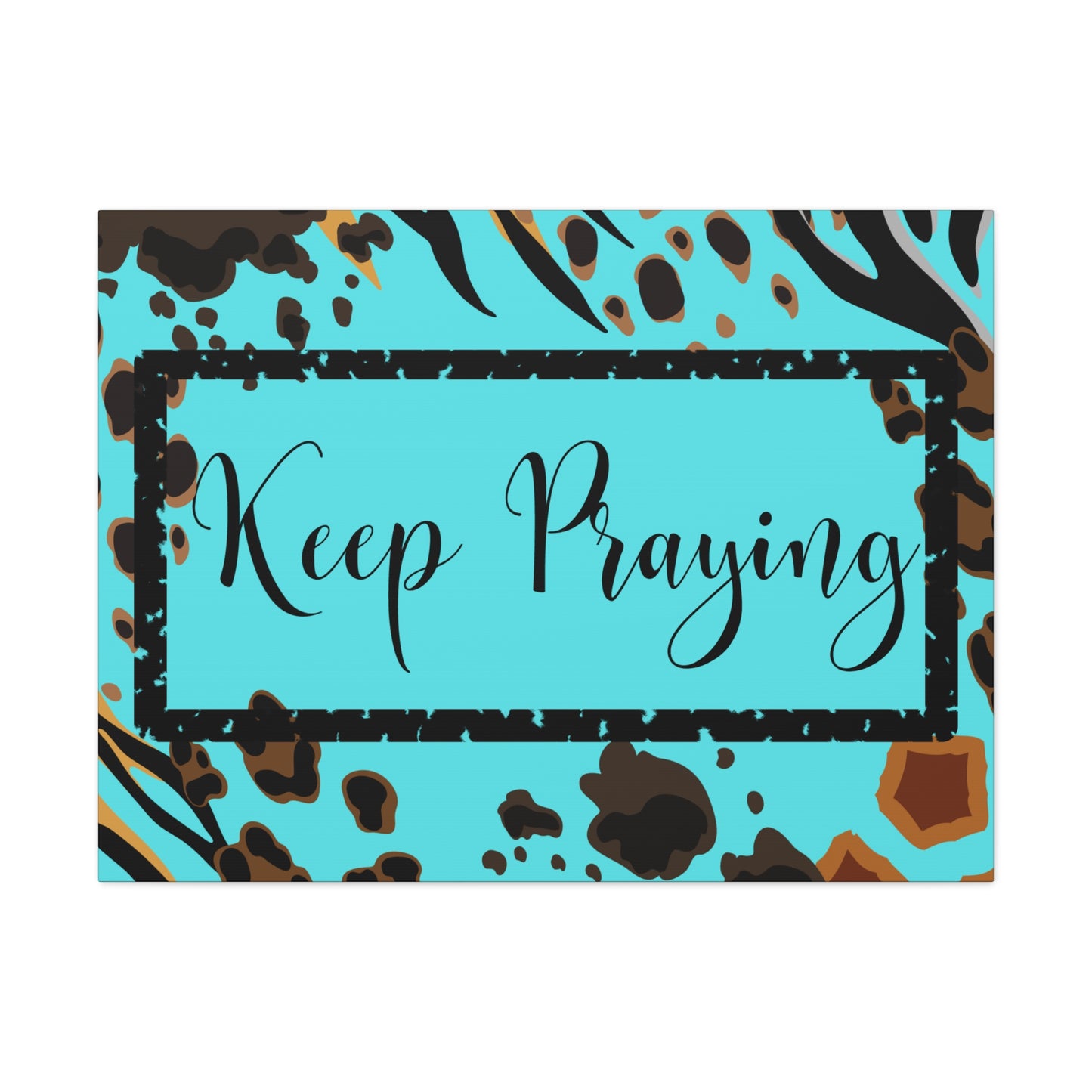 Christian Wall Art: Keep Praying (Wood Frame Ready to Hang)