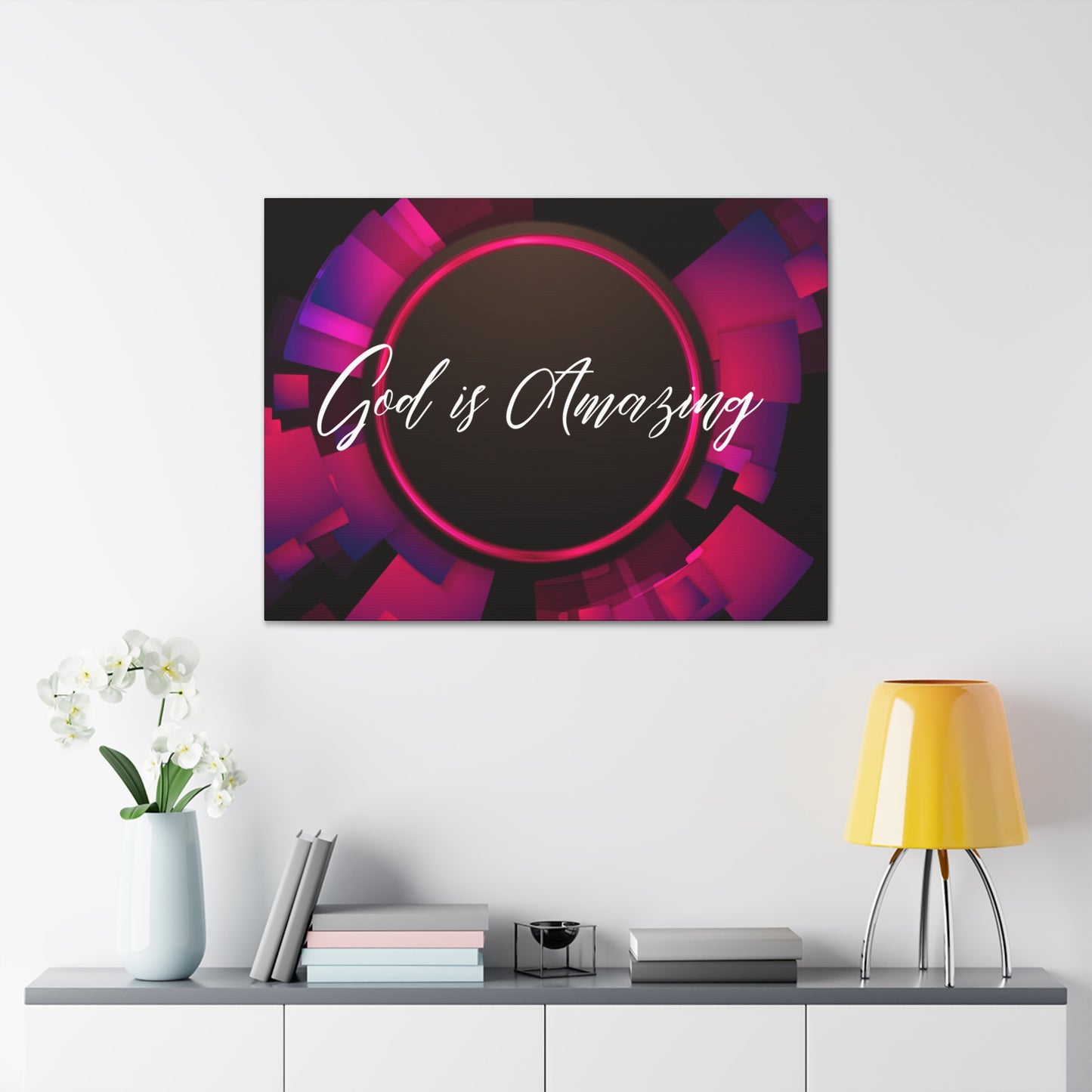 Christian Wall Art: God is Amazing (Wood Frame Ready to Hang)