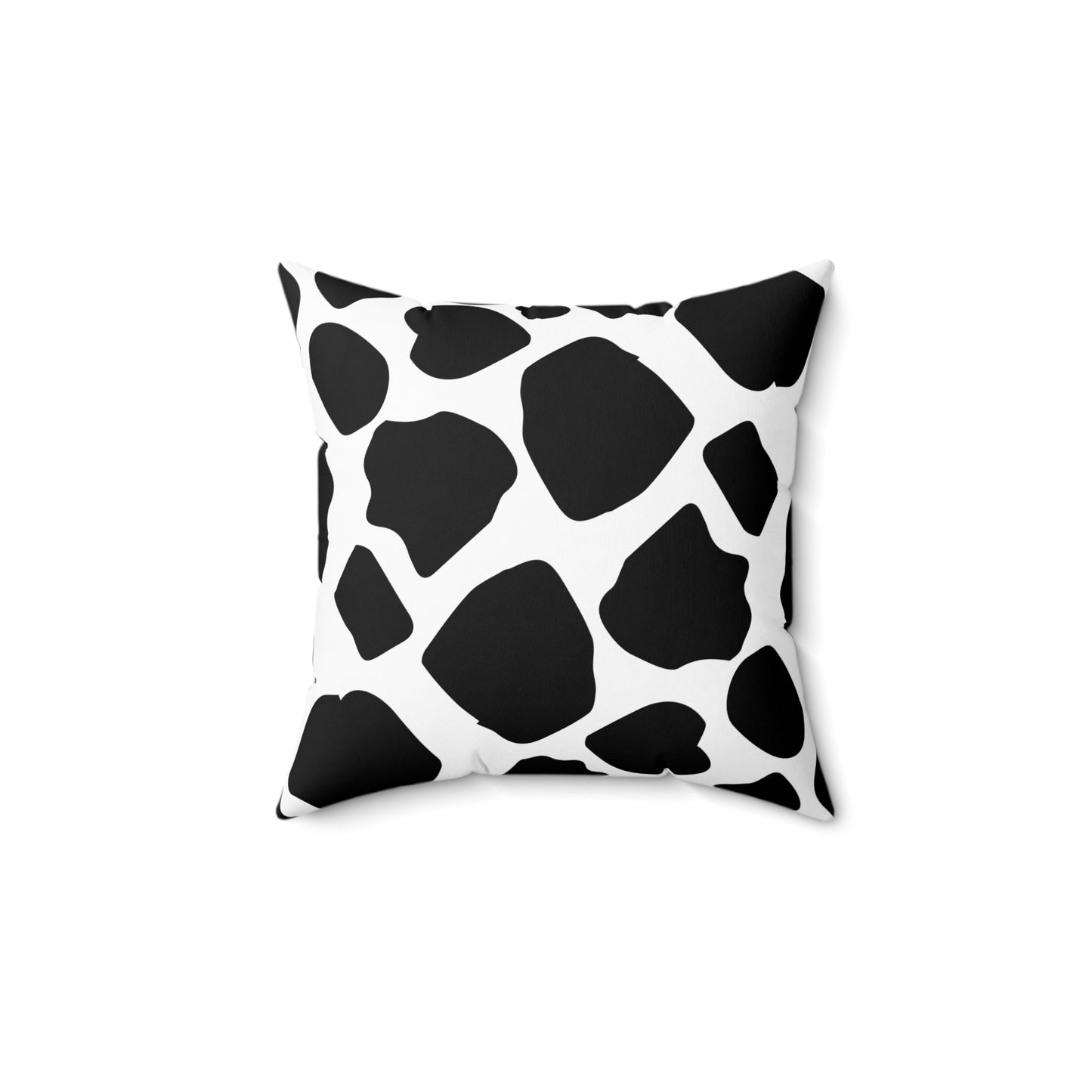 Cow Print White Throw Pillow