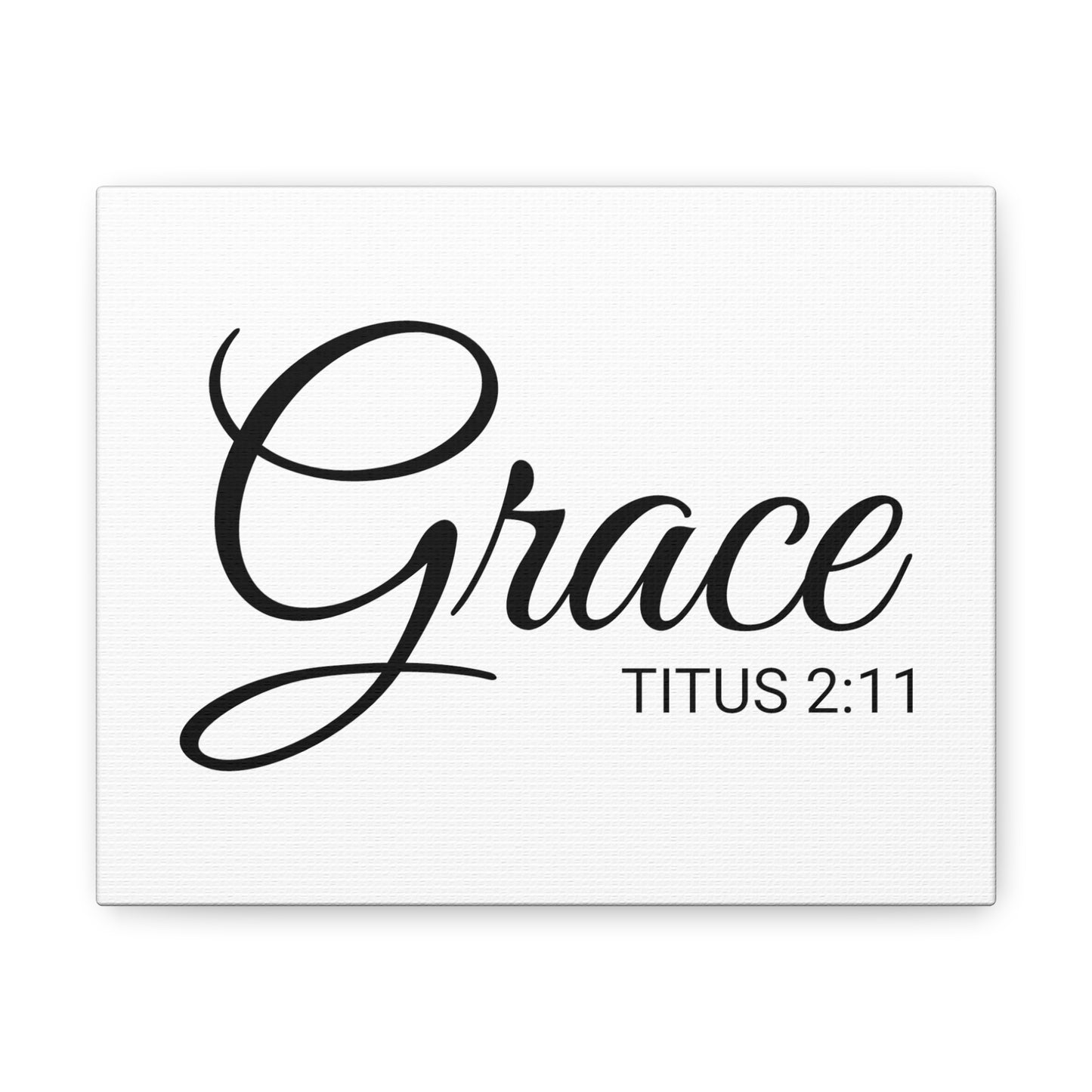 Christian Wall Art "Grace" Verse Titus 2:11 Ready to Hang Unframed