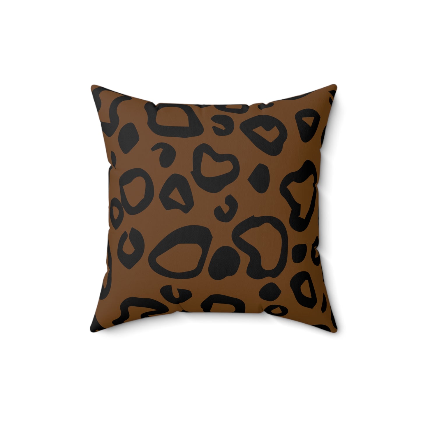 Leopard Print Brown Throw Pillow