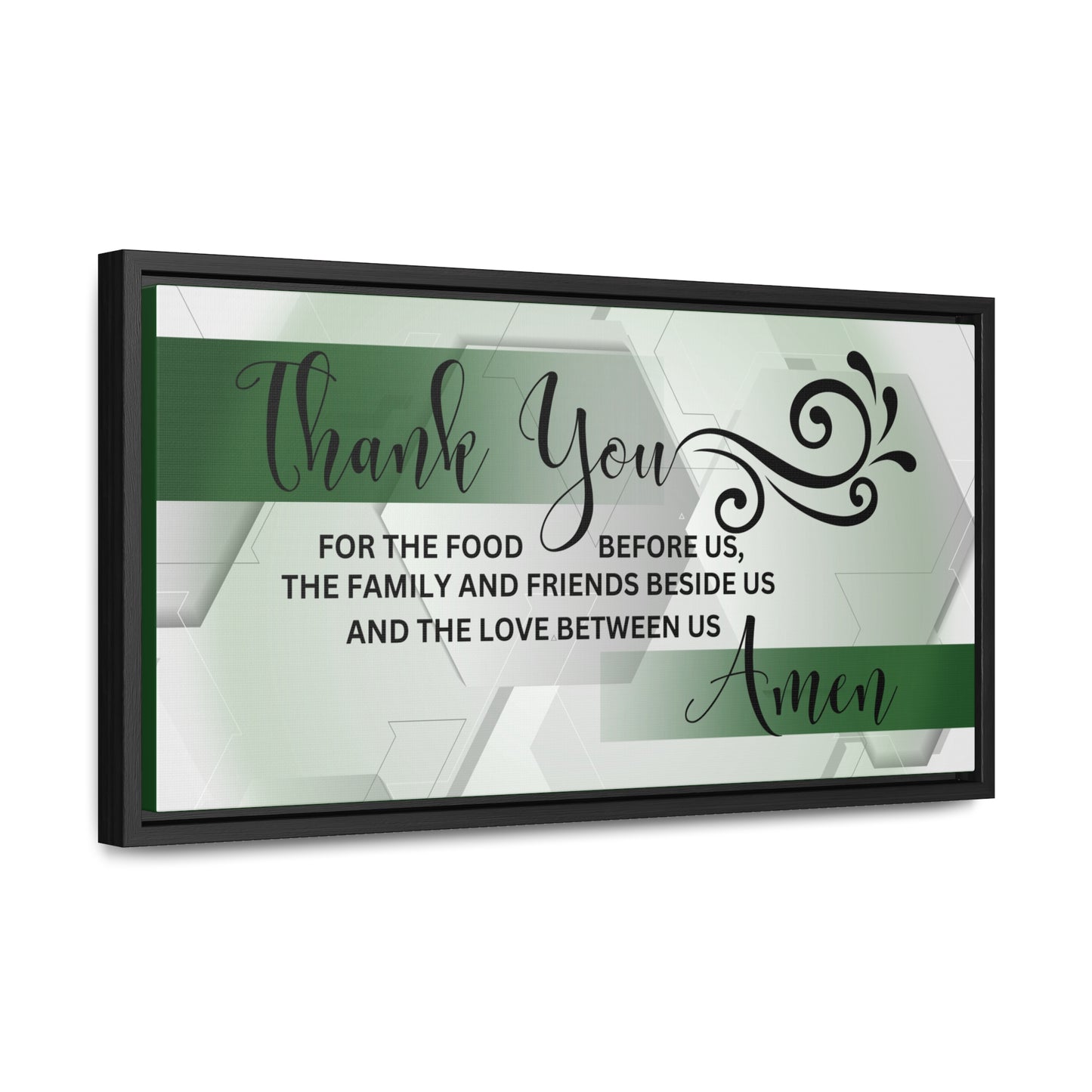 Christian Wall Art: Thank You....Amen (Floating Frame)