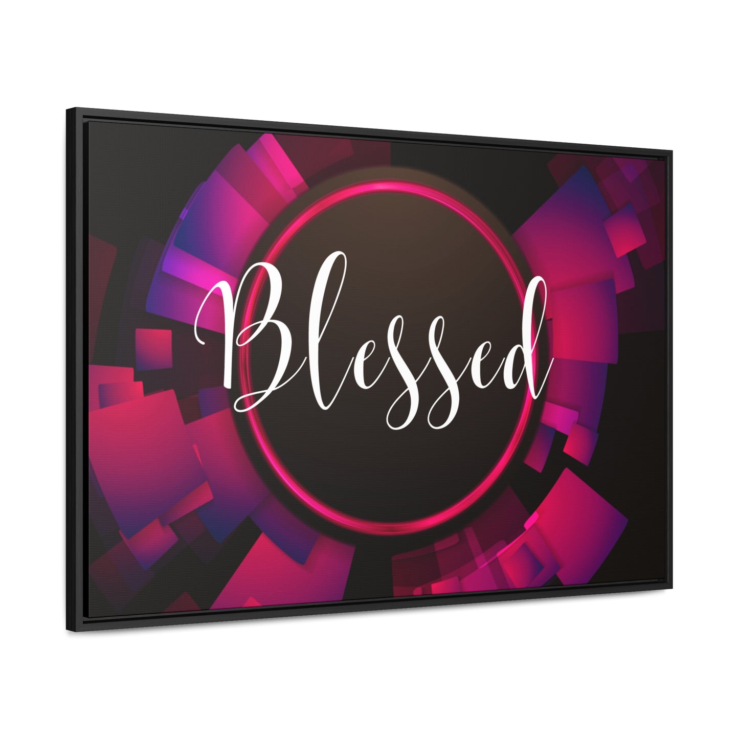 Christian Wall Art: Blessed (Floating Frame)