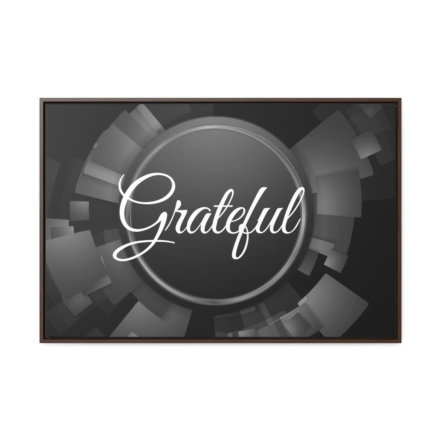 Christian Wall Art: Grateful (Floating Frame)