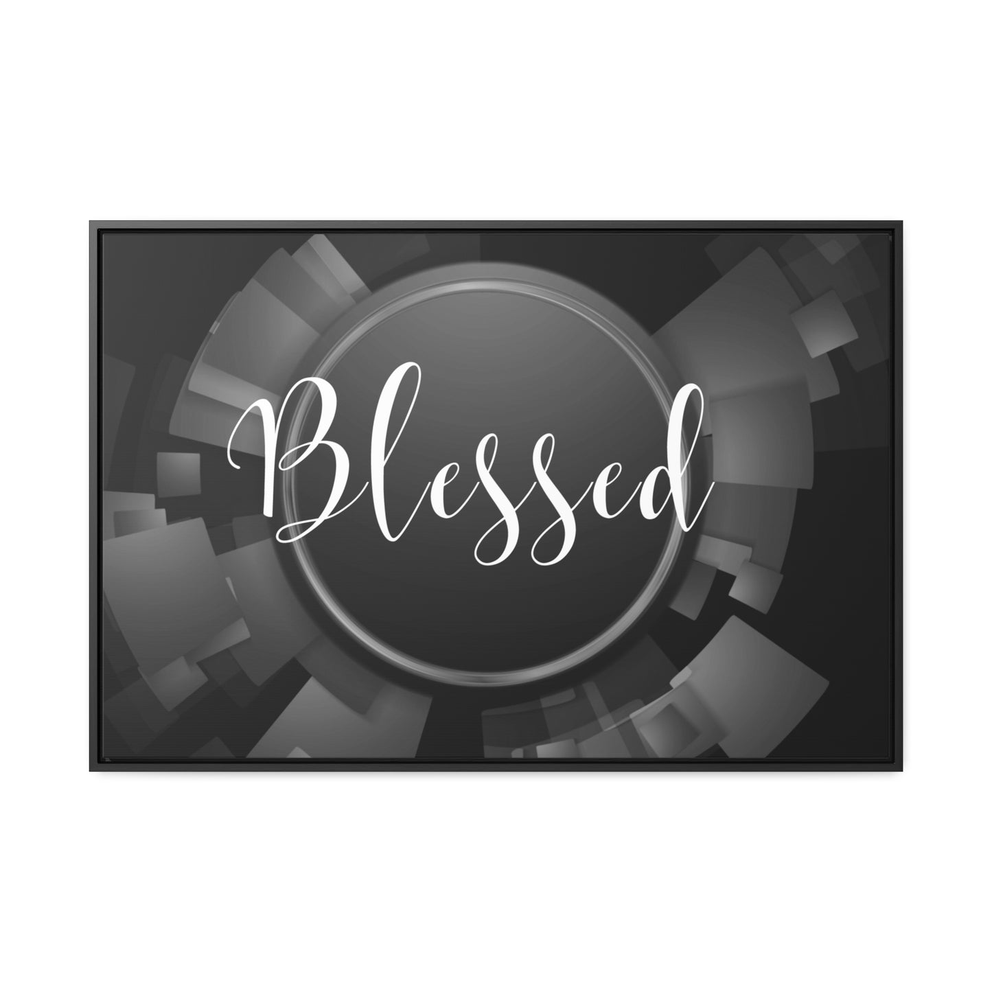 Christian Wall Art: Blessed (Floating Frame)